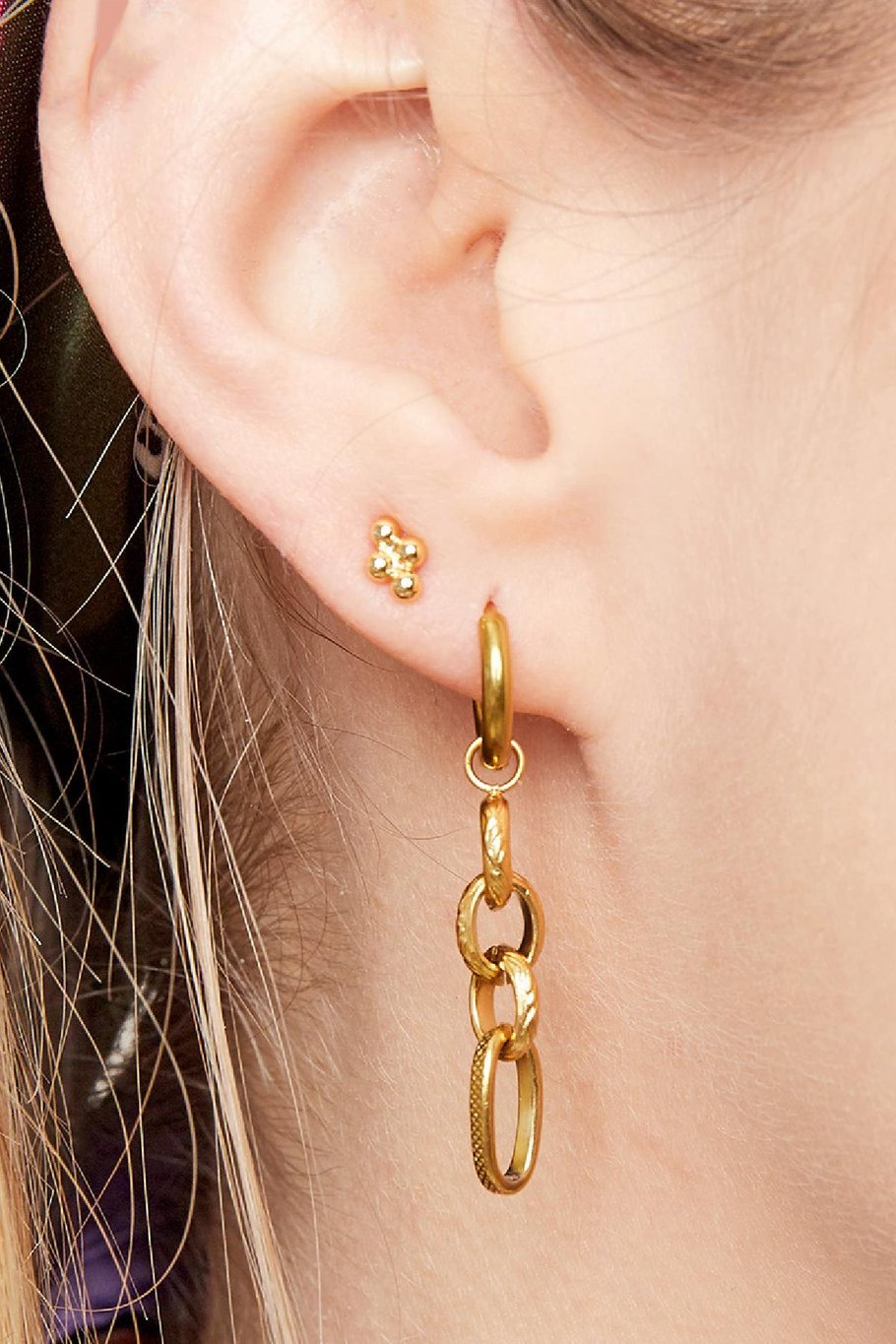 Boucles d'oreilles Chain It Argenté Acier inoxydable Image3